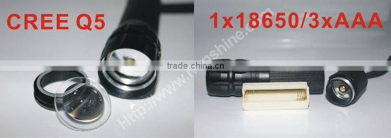 q5 led aluminum telescopic zoom multi functional flashlight