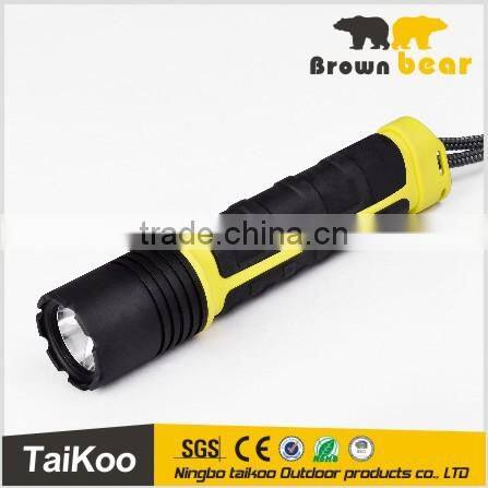 abs+ rubber 1w cob led flashlight