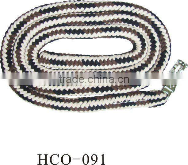 Colorful cotton lead rope with panic hook