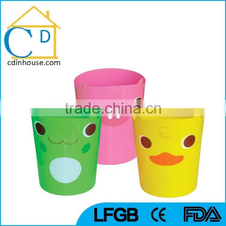 Houseware Open Top Customize Logo Plastic Wast Bin