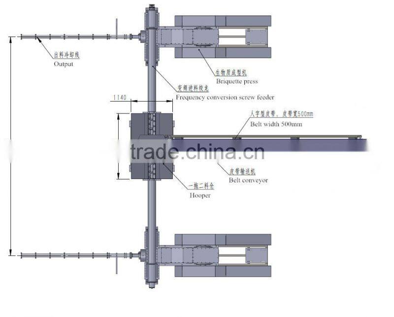 high production capacity palm fiber briquette making machine KJY-1000 with stable delivery time made in China