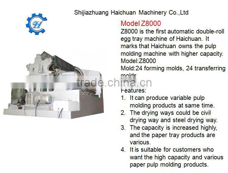 8000pieces/hour egg carton machine production line