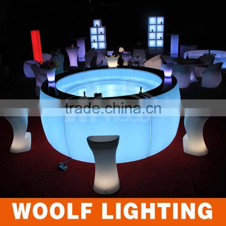 Modern Movable Rechargeable Nightclub Bar LED Furniture