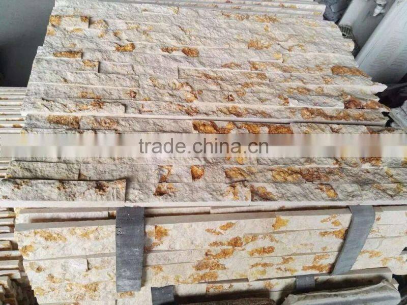 Sunny yellow marble stacked stone