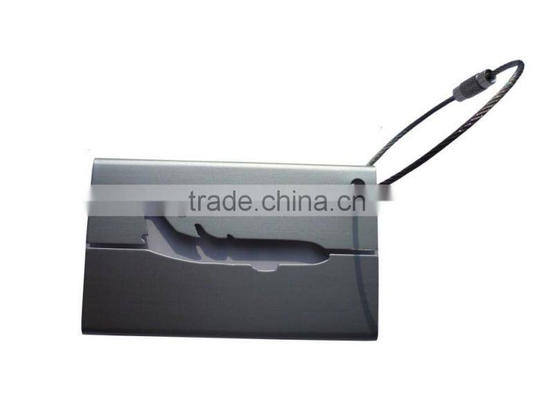 Logo engrave metal luggage tag