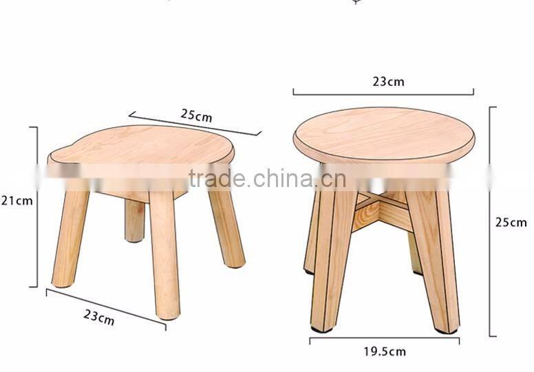 Children favorite mini four legs christmas use wood leisure chair hot wholesale