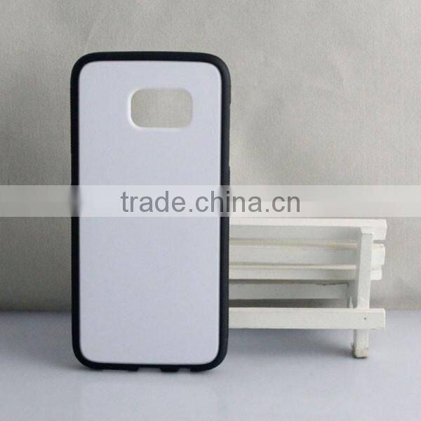 Matte TPU+PC bottom creative blank phone case for samsung s7 edge