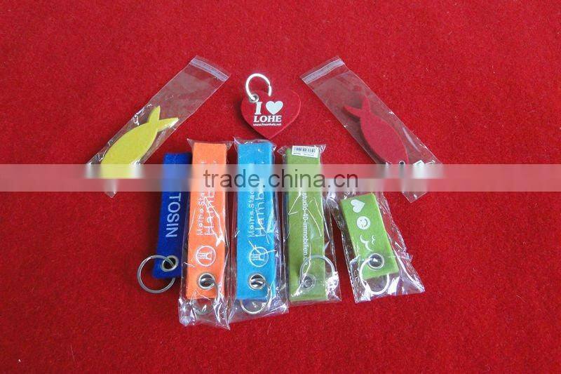 Soft felt keychains/felt Lanyards