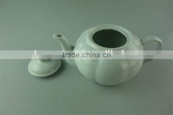 cheap ceramic pumpkin shape customized tea pot with lid