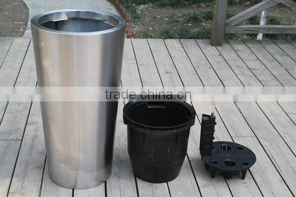 FO-9066 Garden Stainless Steel Self- Watering Planter