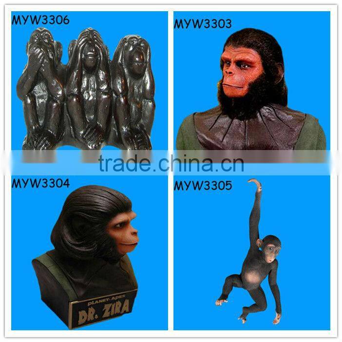 Fashion Animal resin Statue of apes figurine