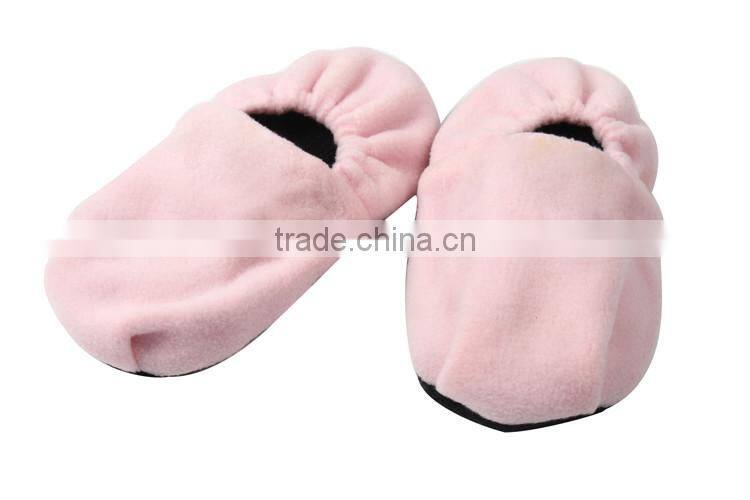 Hot sale indoor slippers therapy unisex plush warm heated microwave slippers