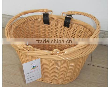 ECO-friendly wicker bicycle basket