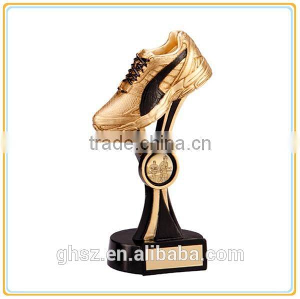 European cup sports soccer awards resin mini shoe trophy