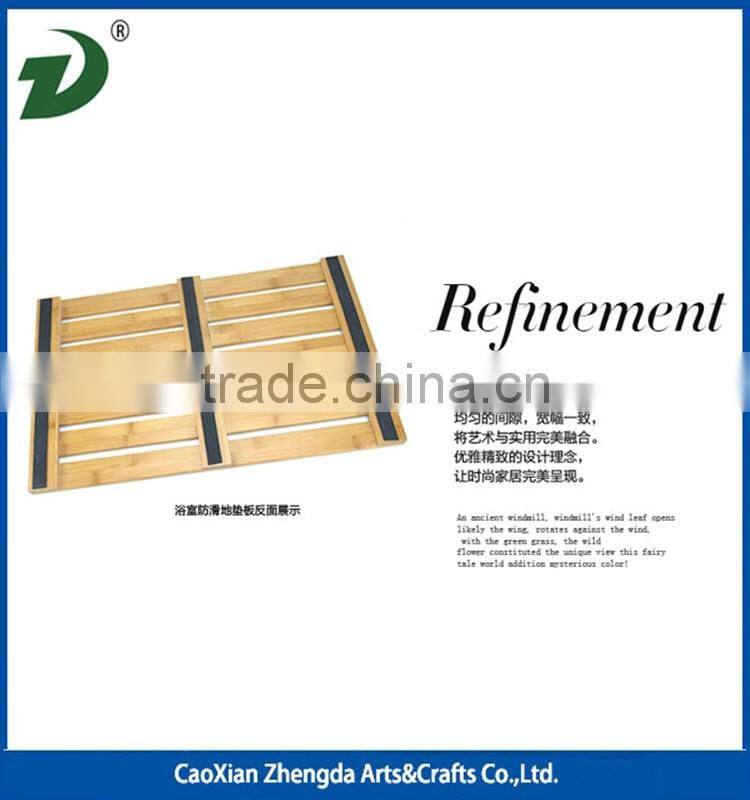 Fancy bamboo / wooden bath mat / shower floor / shoe tray