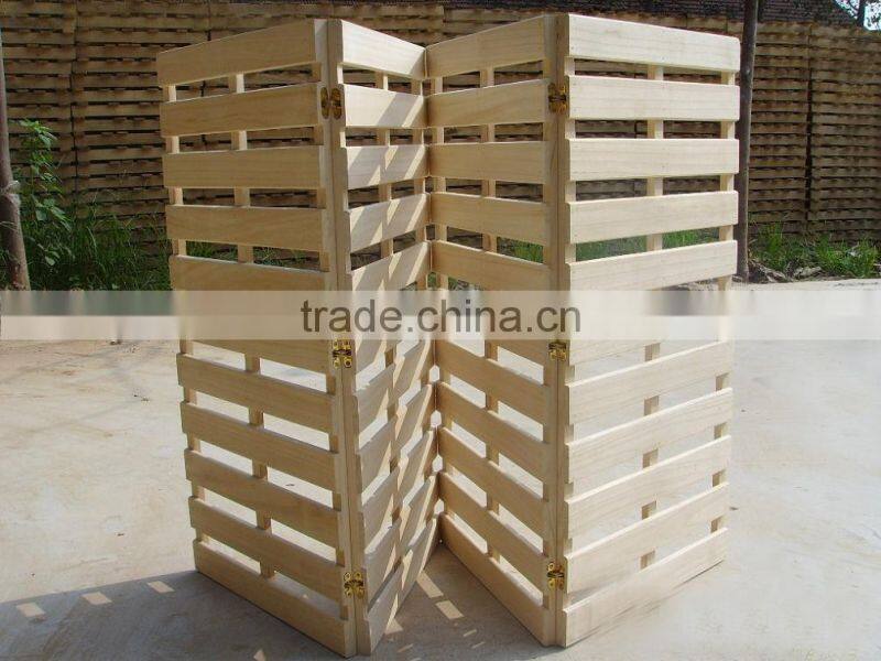 Simple design wooden floor mat can be use for flower pot