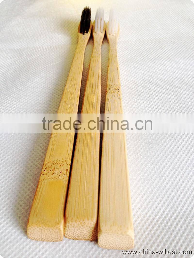 long bamboo handle tooth brush, bamboo toothbrush, man brushtooth