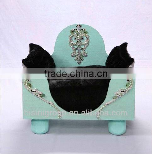 Luxury dreams of hollywood pet bed in tiffany blue/pink, made by soild woon for dog or cat (BG800013)