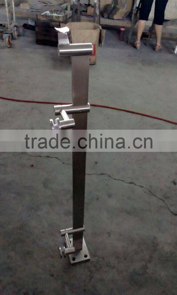 Frosted Glass Balcony Balustrade/Stainless Steel Handrail