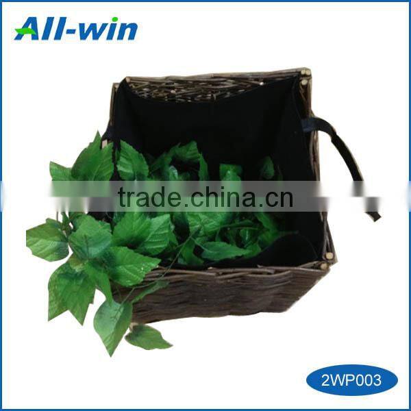 High quality easy use antique rattan basket garden willow planter