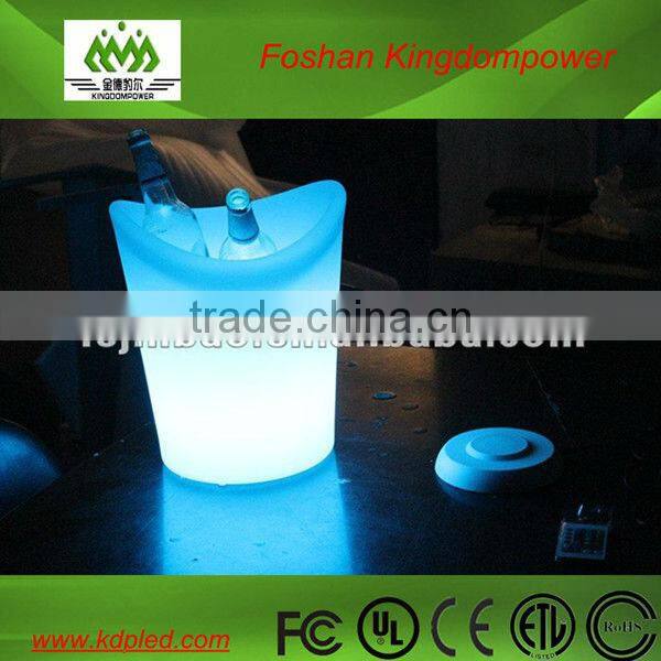 hot selling clear plastic waterproof led illuminating ice bucket