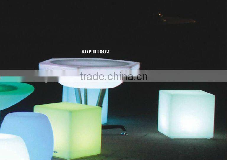 hexagonal table led illuminated garden table KDP-ET002