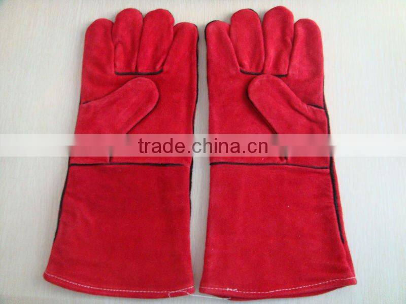 Grey cow split leather welding hand gloves ZM50-H