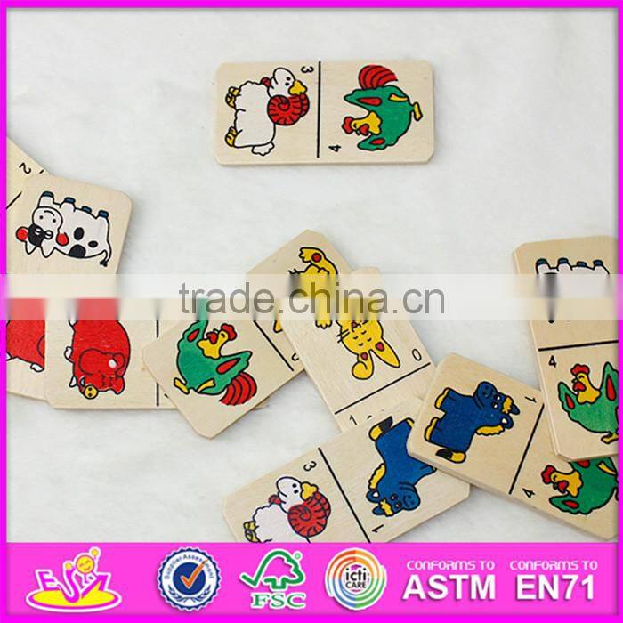 2016 top fashion educational kids wooden domino brick toy WJ277611