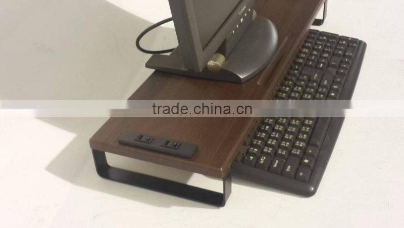 Simple design metal legs for wooden dock holder TV monitor riser stand