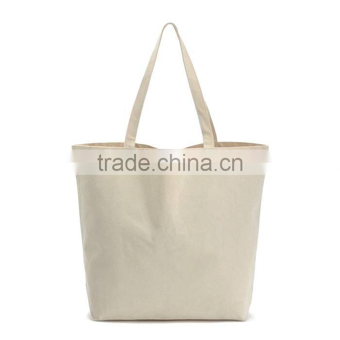 Large Capacity 16OZ Canvas Tote Bag With Two Red Handle,Cheap Canvas Shopping Bag With Handle