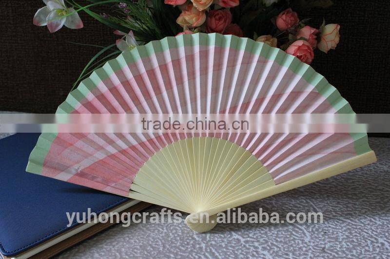 High quality DIY bamboo paper fan for gift