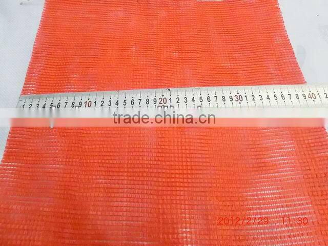 45*75cm orange red color mesh bag for vegetables fruits