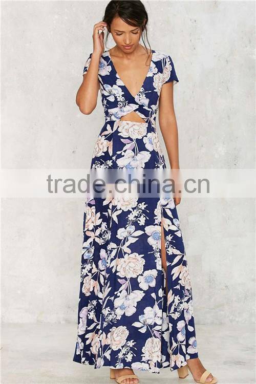 2017 Fashion latest designer one piece long styles maxi dress