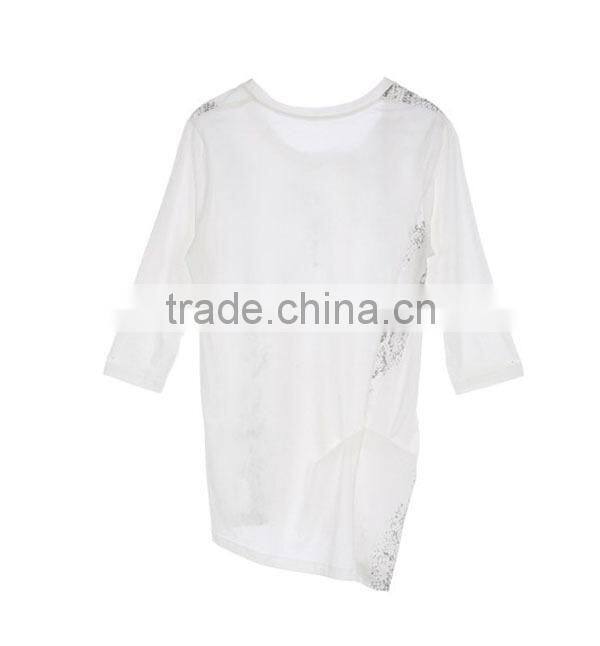 New arrival fashion national pullover rounded neck fashion blouses 2016