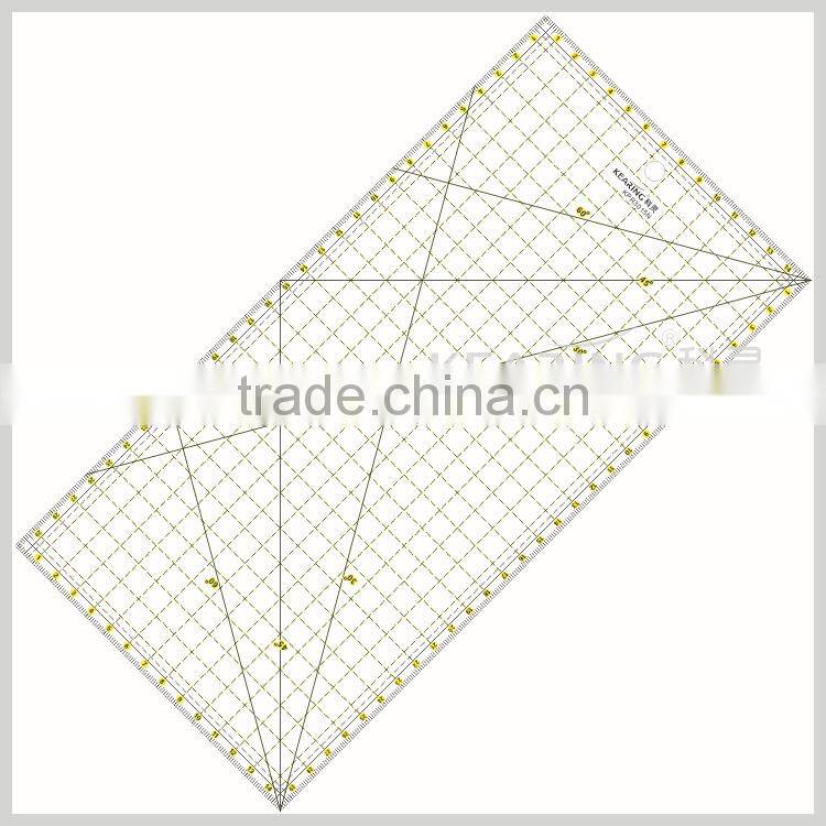 Kearing pro 3mm thickness durable acrylic Patchwork Ruler with Long diagonal 30 * 15 cm scale for Handicraft Design # KPR3015