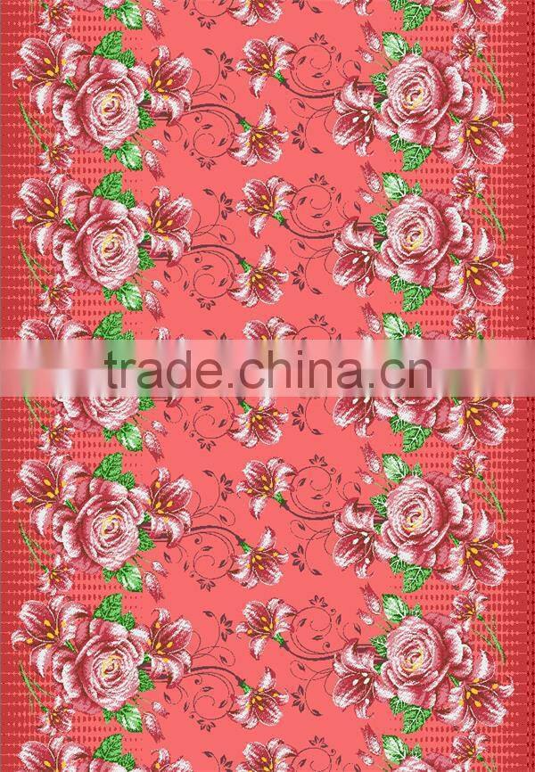 acrylic super soft small broken flower embroidery mink royal blanket