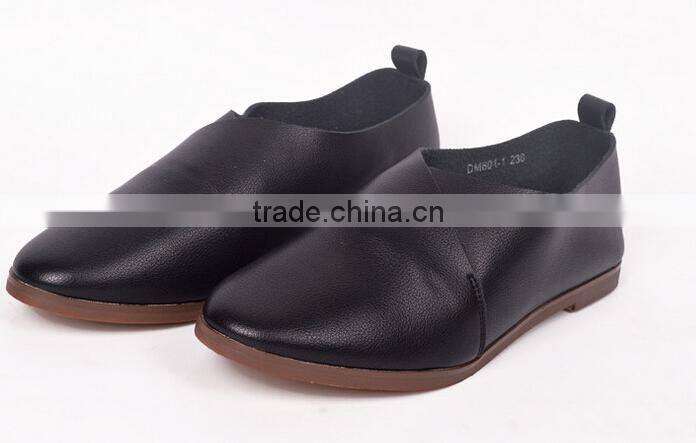 GZY Popular middle heel genuine leather shoes women casual