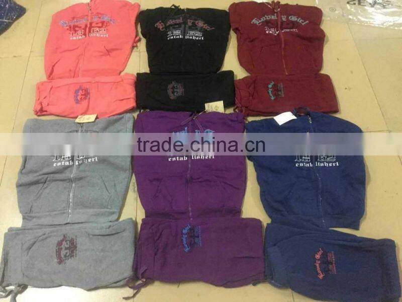 stock women jogging wear long-sleeve fitness ladies jogging suits wholesale