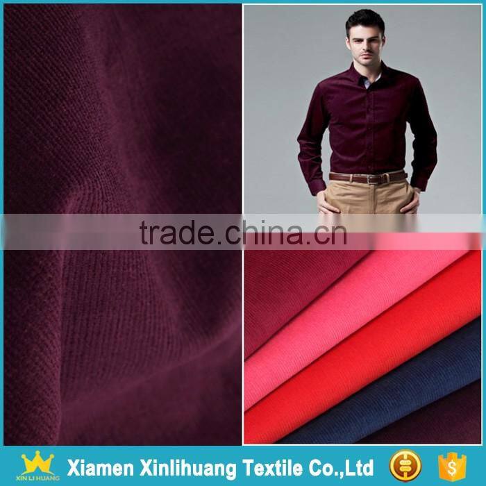 2017 Trendy 98% Cotton 2% Spandex 16 Wale Corduroy Fabric for Shirt