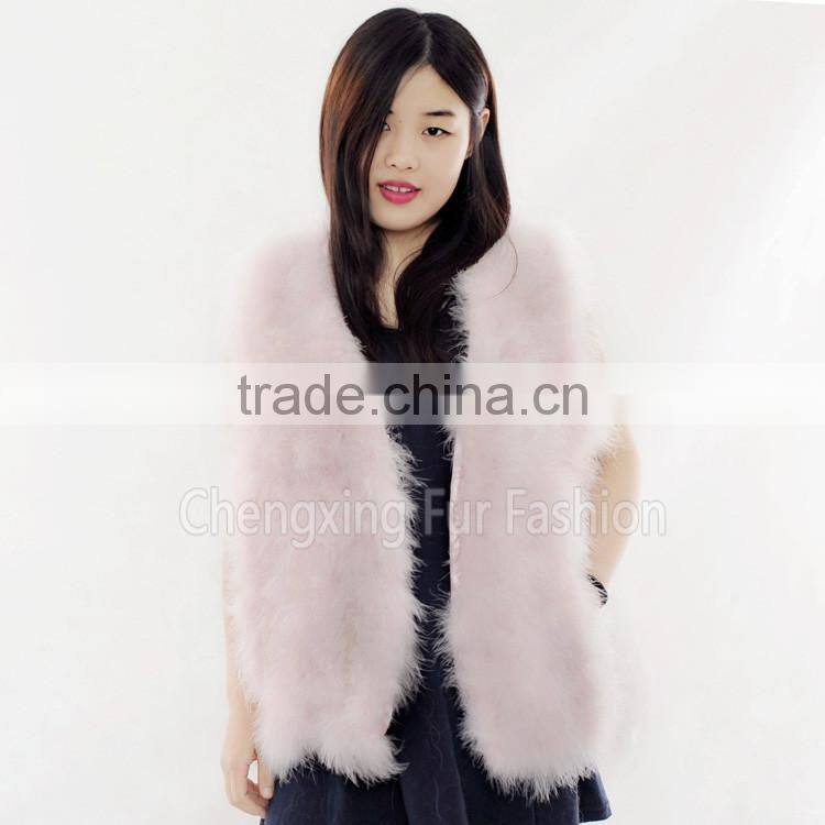 CX-G-B-176C Fashion Women Vest Black Feather Dress