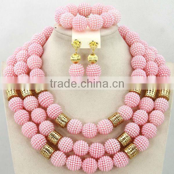 2015 new arrival africa beads jewelry sets including necklace,bracelet,ring,earings wholesales african coral beads jewelry set
