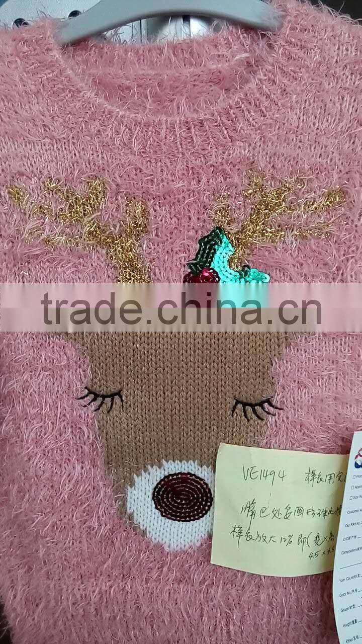 Kids Wholesale Eyelash Knit christmas Sweater (KS0437)