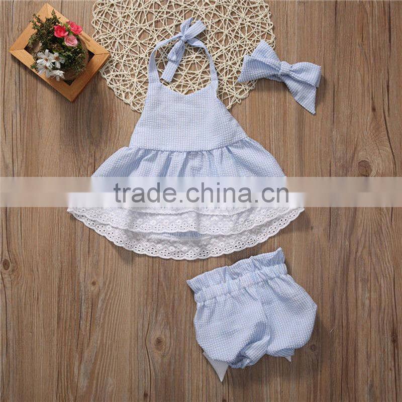 Hot sale lovely kids cotton clothes red plaid lace trim latest designs photos 2 year old baby girl dress