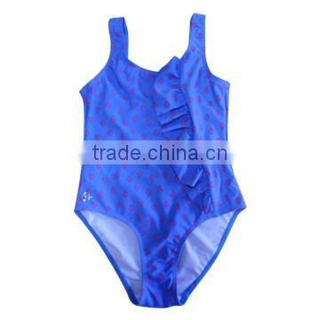 Red baby girl swimwear one piece with hello kitty printing