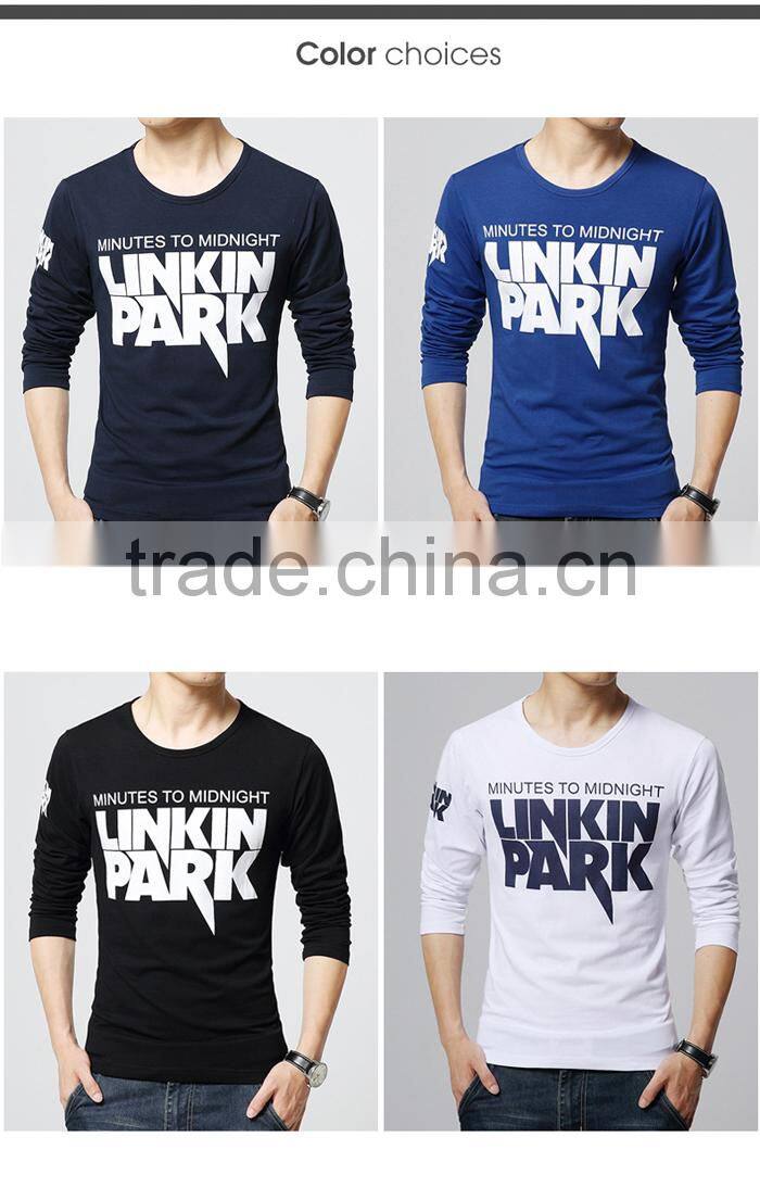 shirt factory mens long sleeve tshirt custom printing wholesale