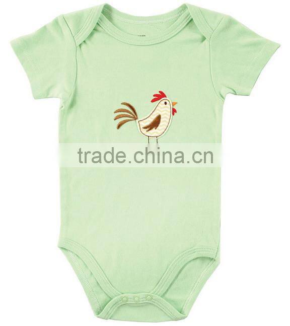 Unisex applique bee summer wear short sleeve wholesale pattern custom made infant cotton baby romper