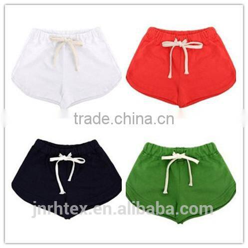 Top quality custom design 100 cotton plain girls beach shorts