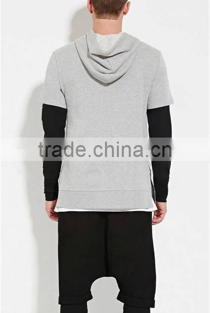 fashion mens short sleeve sports hoodies