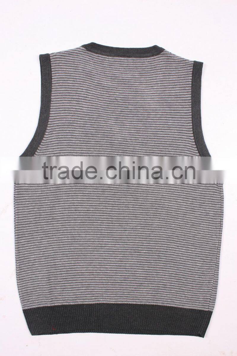 Dark-grey Fashion Sweater Vest For Men Cheap