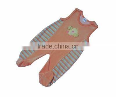 2016 cotton soft sleeveless latest suit design for baby shirt